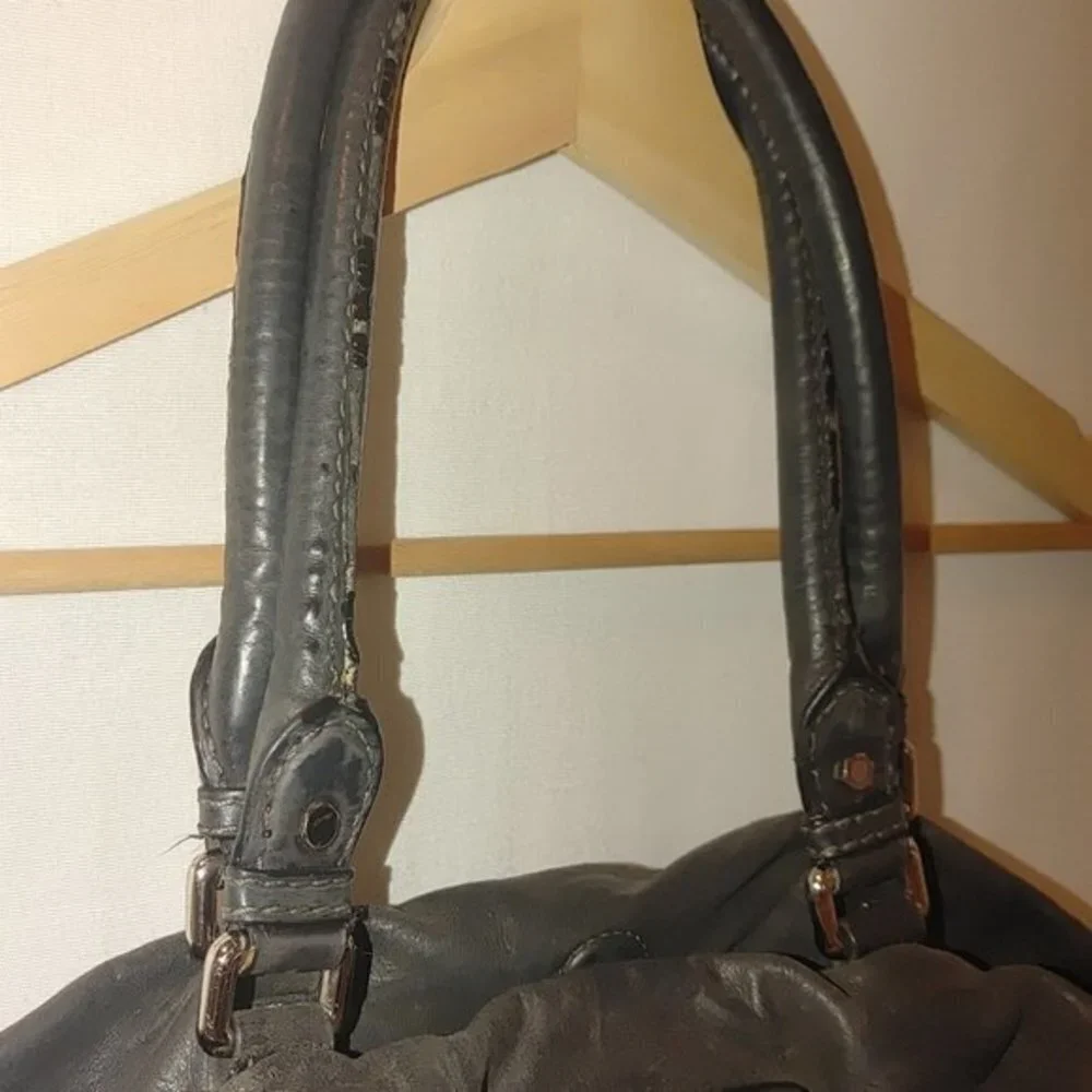 MARC BY MARC JACOBS WORKWEAR LEATHER TOTE BLACk Gray Hobo Shoulder Bag